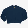 Sweatshirt Oversize Bio-Baumwolle | Blaue Tinte