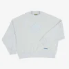 Sweatshirt Oversize Bio-Baumwolle | Illusionsblauer Chenille