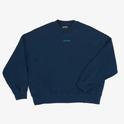 Sweatshirt Oversize Bio-Baumwolle | Blaue Tinte