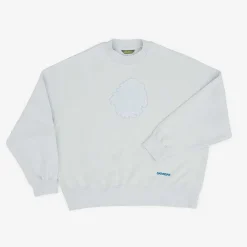 Sweatshirt Oversize Bio-Baumwolle | Illusionsblauer Chenille