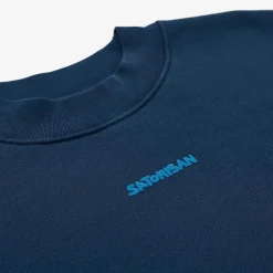 Sweatshirt Oversize Bio-Baumwolle | Blaue Tinte