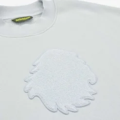 Sweatshirt Oversize Bio-Baumwolle | Illusionsblauer Chenille