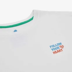T-Shirt Aus Bio-Baumwolle Mit Normaler Passform | Weis Folge Deinem Herzen