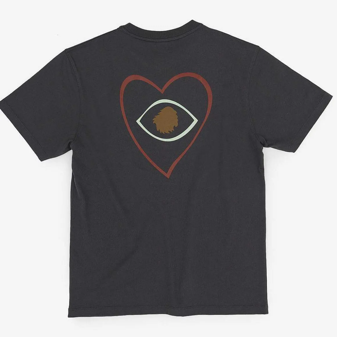 T-Shirt Oversize Bio-Baumwolle | Kohle-Herzauge