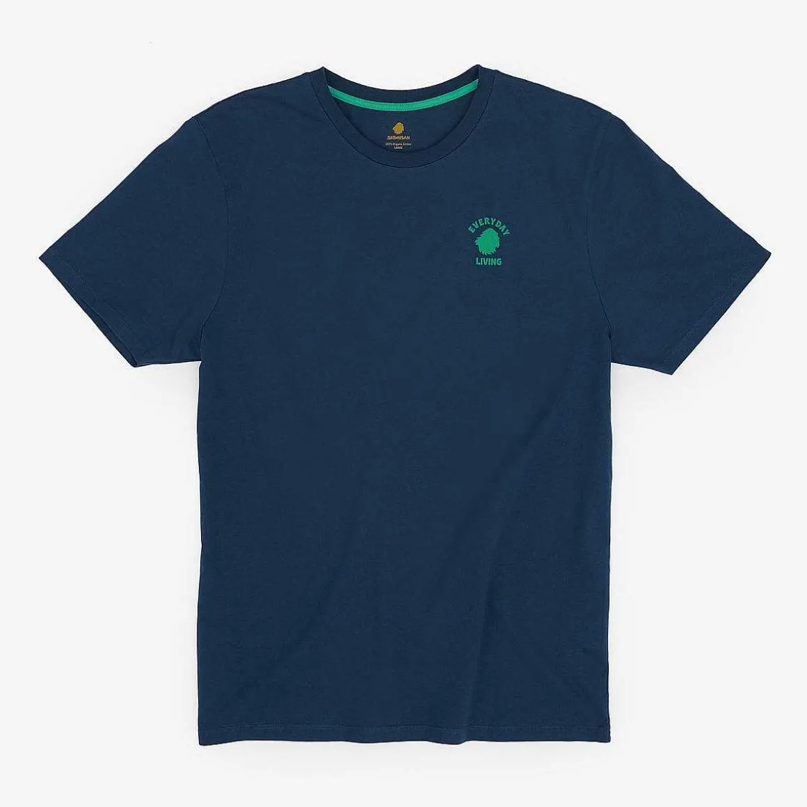 T-Shirt Regular Fit Bio-Baumwolle | Blaue Tinte Jeden Tag Leben