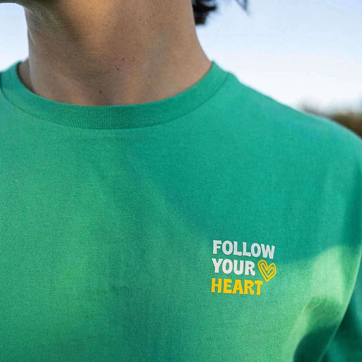 T-Shirt Regular Fit Bio-Baumwolle | Aloe Vera Folge Deinem Herzen